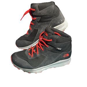 The North Face HydroSeal Mid Hiking Shoes Boots  Womens 6 Black Red Waterproof
